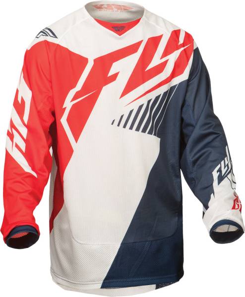 FLY RACING - KINETIC VECTOR MESH JERSEY RED/WHITE/NAVY 2X - Image 1