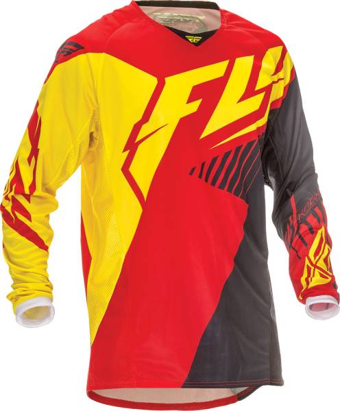 FLY RACING - KINETIC VECTOR JERSEY RED/BLACK/YELLOW 2X - Image 1