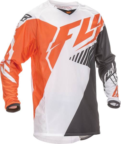 FLY RACING - KINETIC VECTOR JERSEY FLO. ORANGE/WHITE/BLACK 2X - Image 1