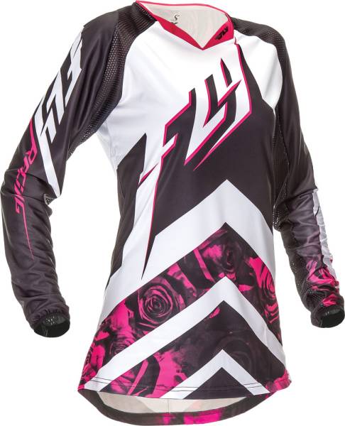 FLY RACING - KINETIC LADIES JERSEY PINK/WHITE 2X - Image 1