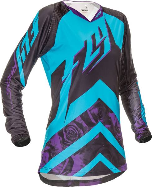 FLY RACING - KINETIC LADIES JERSEY PURPLE/BLUE 2X - Image 1