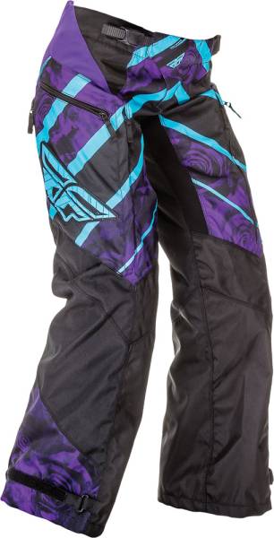 FLY RACING - WOMEN'S KINETIC OVER-BOOT PANT PURPLE/BLUE SZ 9/10 - Image 1