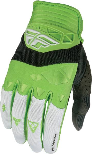 FLY RACING - F-16 GLOVES GREEN/WHITE SZ 1 - Image 1