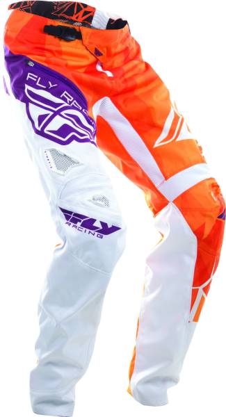 FLY RACING - BICYCLE CRUX PANT ORANGE/WHITE/BURGANDY SZ 18 - Image 1