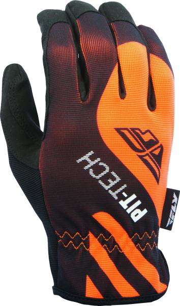 FLY RACING - PIT TECH LITE GLOVE FLO-ORANGE/BLACK XS - Image 1