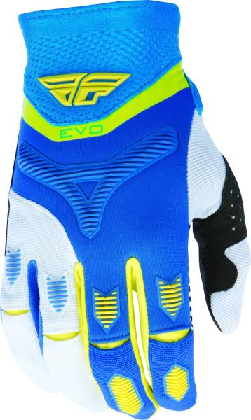 FLY RACING - EVO GLOVE BLUE/YELLOW/WHITE XS - Image 1