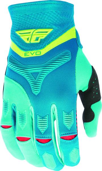 FLY RACING - EVO GLOVE DARK TEAL/HI-VIS SZ 6 - Image 1