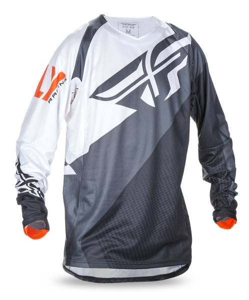 FLY RACING - EVO JERSEY BLACK/WHITE/ORANGE 2X - Image 1