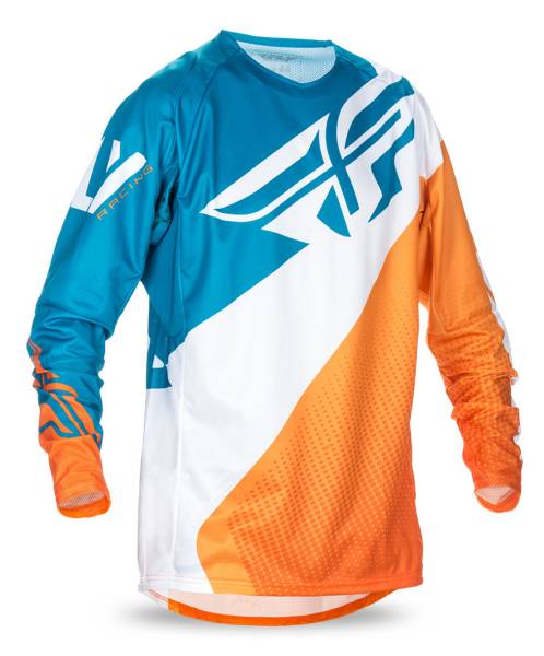 FLY RACING - EVO JERSEY ORANGE/DARK TEAL YX - Image 1