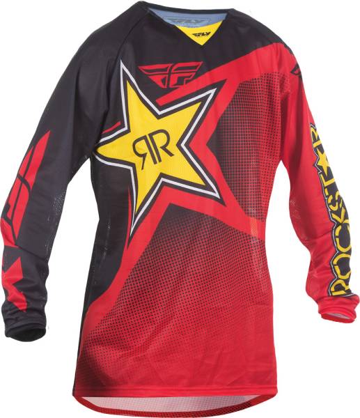 FLY RACING - KINETIC ROCKSTAR MESH JERSEY RED/BLACK 2X - Image 1