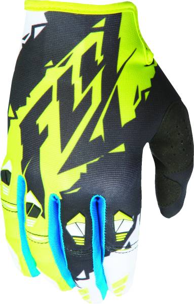 FLY RACING - KINETIC GLOVE BLACK/HI-VIS SZ 2 Y2XS - Image 1