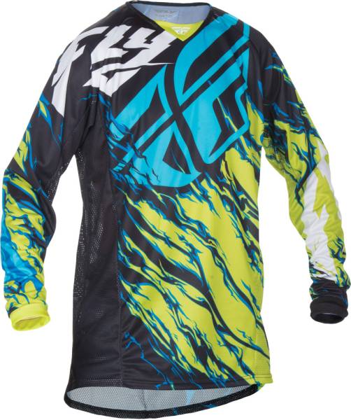 FLY RACING - KINETIC RELAPSE JERSEY LIME/BLUE 2X - Image 1