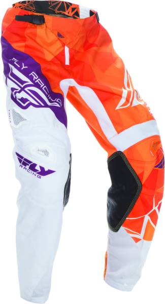 FLY RACING - KINETIC CRUX PANT ORANGE/PURPLE SZ 18 - Image 1