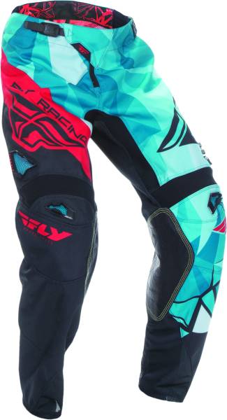 FLY RACING - KINETIC CRUX PANT TEAL/RED SZ 18 - Image 1