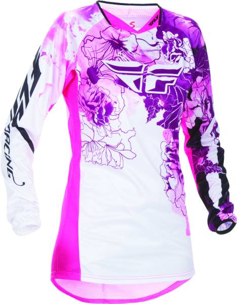 FLY RACING - KINETIC WOMENS JERSEY PINK/PURPLE YL - Image 1