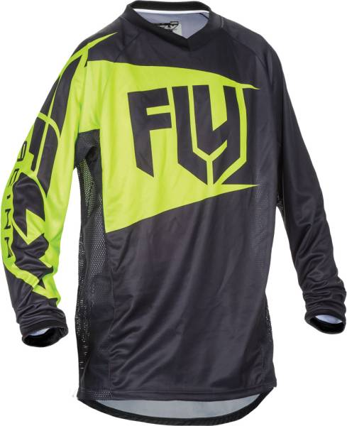 FLY RACING - PATROL JERSEY BLACK/HI-VIS/YELLOW 3X - Image 1