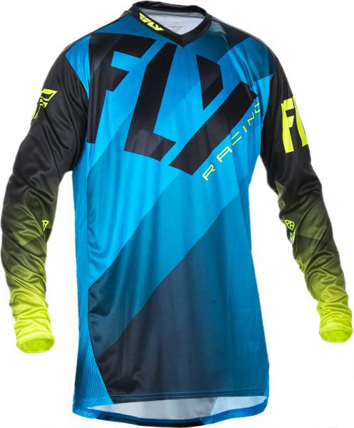 FLY RACING - LITE JERSEY BLUE/HI-VIS 2X - Image 1