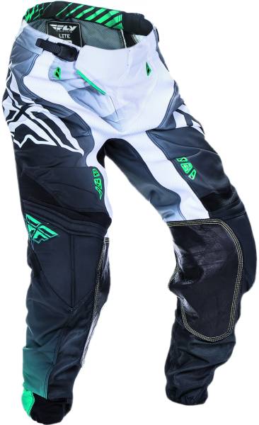 FLY RACING - LITE HYDROGEN PANT BLACK/WHITE/TEAL SZ 28 - Image 1