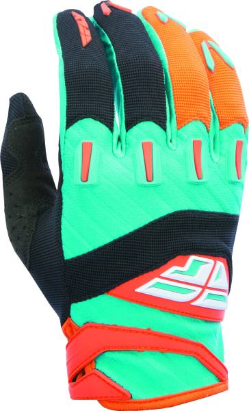 FLY RACING - F-16 GLOVE ORANGE/TEAL SZ 2 Y2XS - Image 1