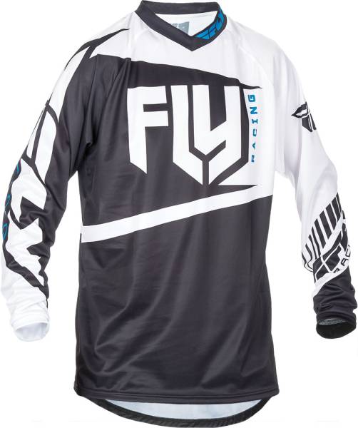 FLY RACING - F-16 JERSEY BLACK/WHITE 4X - Image 1