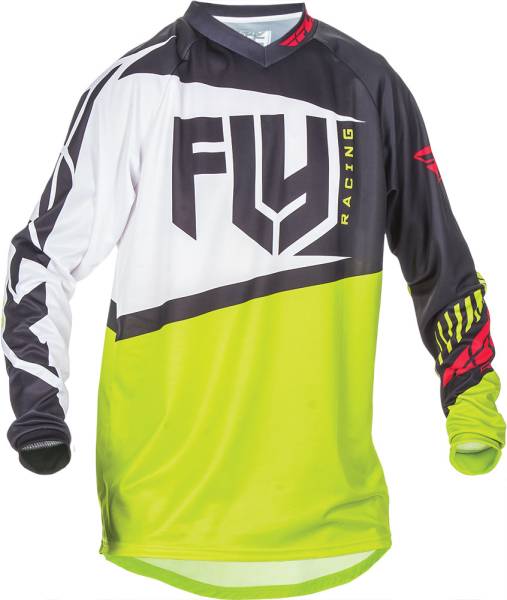 FLY RACING - F-16 JERSEY BLACK/LIME 2X - Image 1