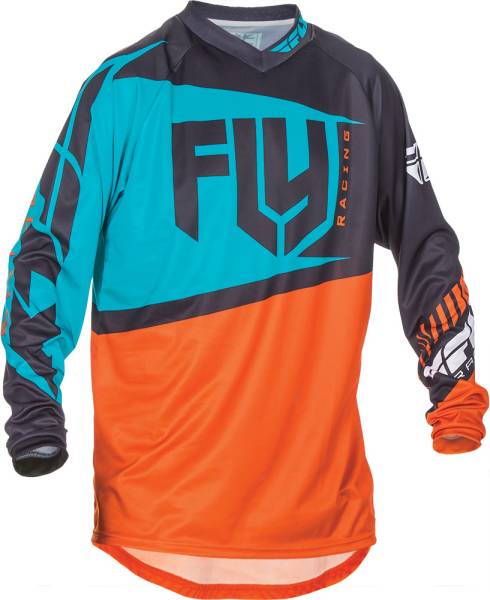 FLY RACING - F-16 JERSEY ORANGE/TEAL 2X - Image 1