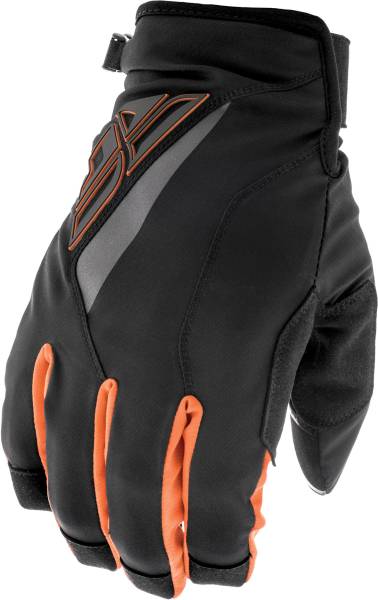 FLY RACING - YOUTH TITLE GLOVES BLACK/ORANGE SZ 06 - Image 1