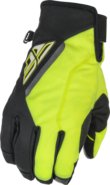 FLY RACING - YOUTH TITLE GLOVES BLACK/HI-VIS SZ 06 - Image 1