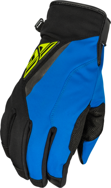 FLY RACING - TITLE LONG GLOVES BLACK/BLUE/HI-VIS MD - Image 1