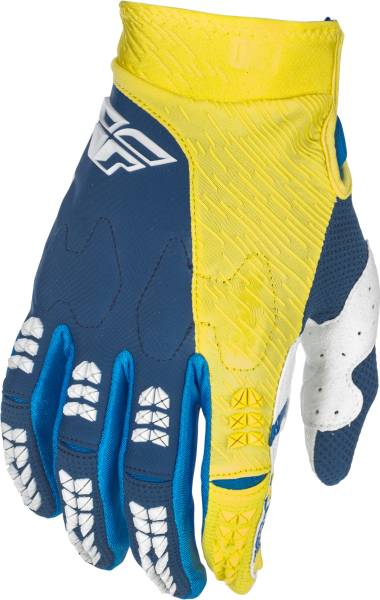 FLY RACING - EVOLUTION 2.0 GLOVES NAVY/YELLOW SZ 6 - Image 1