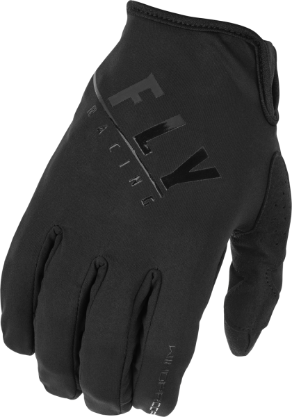 FLY RACING - YOUTH WINDPROOF GLOVES BLACK SZ 06 - Image 1