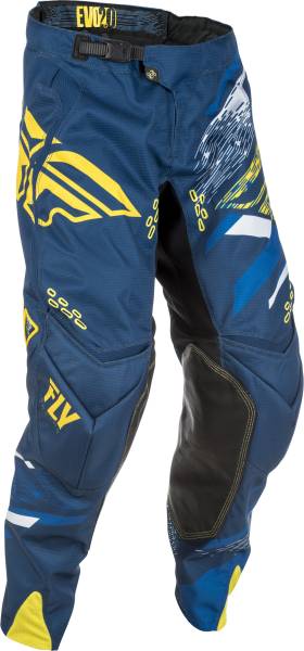 FLY RACING - EVOLUTION 2.0 PANTS NAVY/YELLOW/WHITE SZ 26 - Image 1