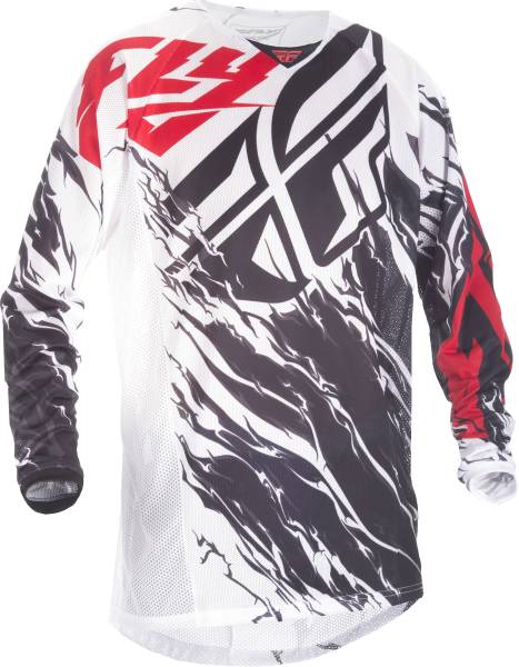 FLY RACING - KINETIC MESH JERSEY BLACK/WHITE/RED 2X - Image 1