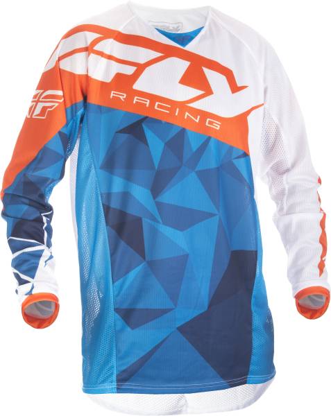 FLY RACING - KINETIC MESH JERSEY BLUE/WHITE/ORANGE 2X - Image 1