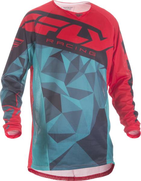 FLY RACING - KINETIC MESH JERSEY TEAL/RED/BLACK 2X - Image 1