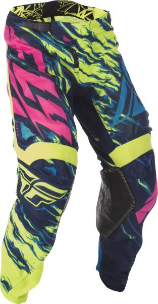 FLY RACING - KINETIC MESH PANTS HI-VIS/BLUE/PINK SZ 26 - Image 1