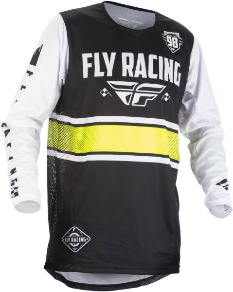 FLY RACING - KINETIC ERA JERSEY BLACK/WHITE YL - Image 1