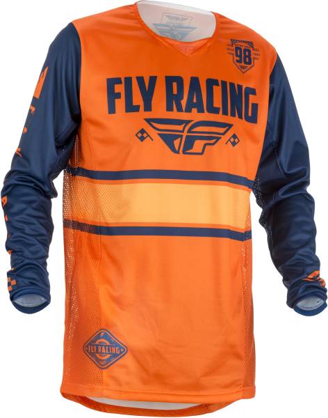 FLY RACING - KINETIC ERA JERSEY ORANGE/NAVY YX - Image 1