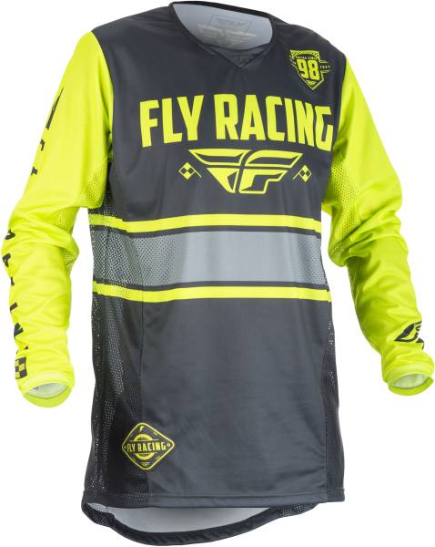 FLY RACING - KINETIC ERA JERSEY GREY/HI-VIS 2X - Image 1