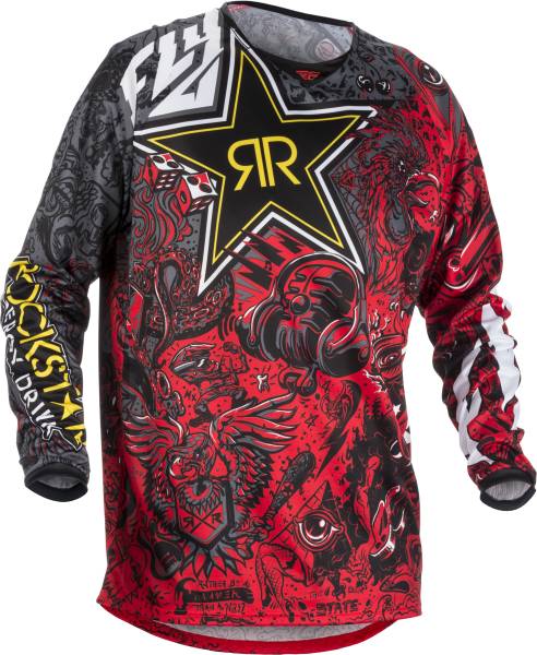 FLY RACING - KINETIC ROCKSTAR JERSEY RED/BLACK 2X - Image 1