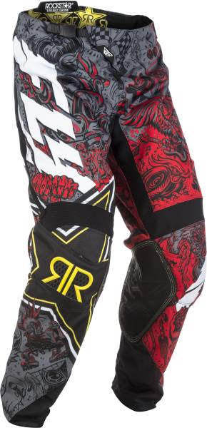 FLY RACING - KINETIC ROCKSTAR PANTS RED/BLACK 28 - Image 1