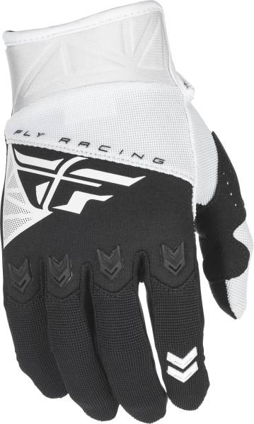 FLY RACING - F-16 GLOVES WHITE/BLACK SZ 1 - Image 1