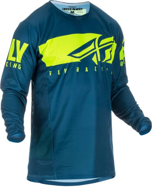 FLY RACING - KINETIC SHIELD JERSEY NAVY/HI-VIS 2X - Image 1