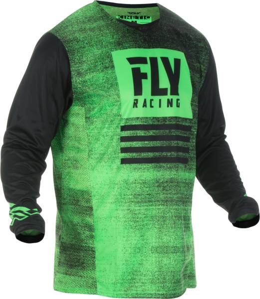 FLY RACING - KINETIC NOIZ JERSEY NEON GREEN/BLACK 2X - Image 1