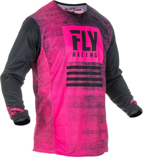 FLY RACING - KINETIC NOIZ JERSEY NEON PINK/BLACK 2X - Image 1