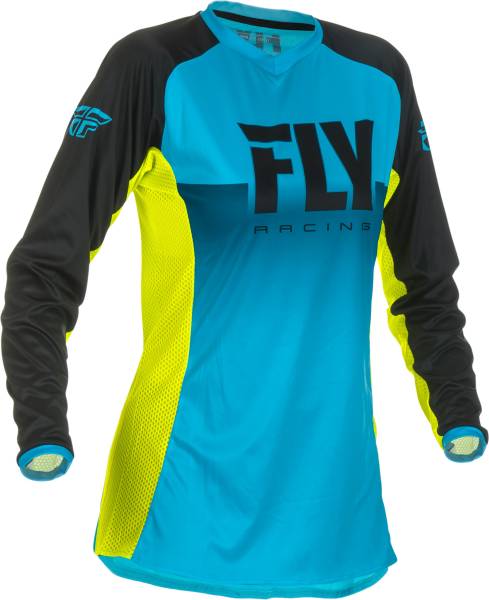 FLY RACING - WOMEN'S LITE JERSEY BLUE/HI-VIS 2X - Image 1