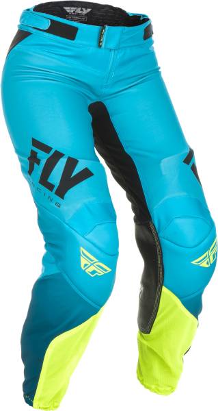 FLY RACING - WOMEN'S LITE RACE PANTS BLUE/HI-VIS SZ 20 - Image 1