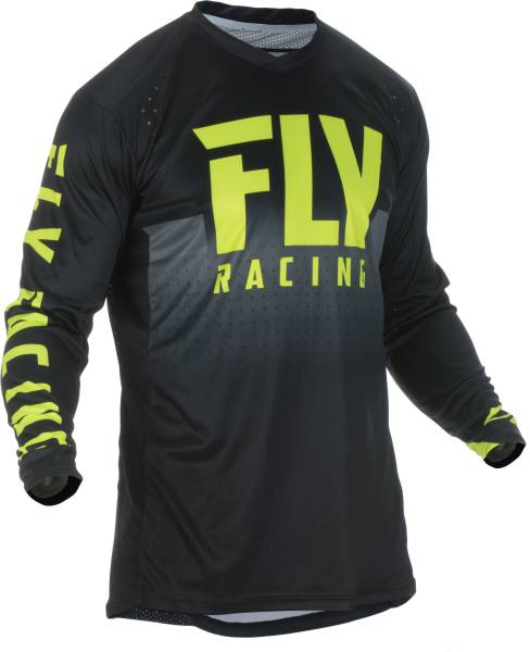 FLY RACING - LITE HYDROGEN JERSEY BLACK/HI-VIS 2X - Image 1