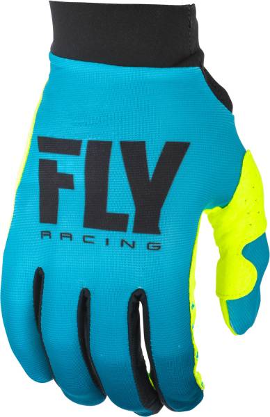 FLY RACING - WOMEN'S PRO LITE GLOVES BLUE/HI-VIS SZ 03 - Image 1