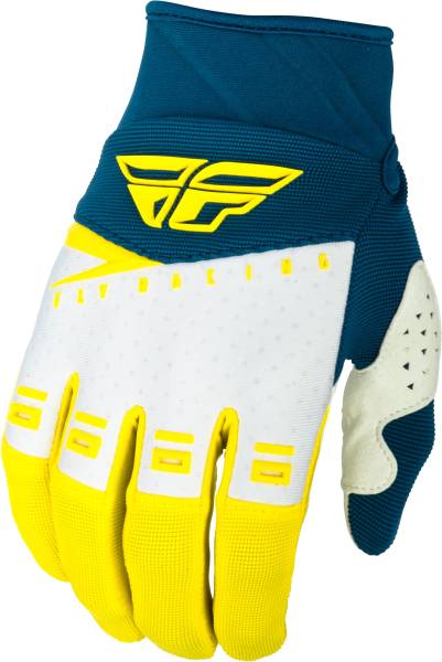 FLY RACING - F-16 GLOVES YELLOW/WHITE/NAVY SZ 01 - Image 1